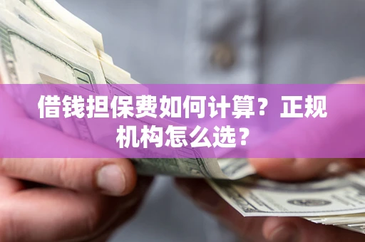 武汉借钱担保费如何计算？正规机构怎么选？