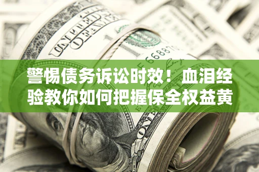 武汉警惕债务诉讼时效！血泪经验教你如何把握保全权益黄金期