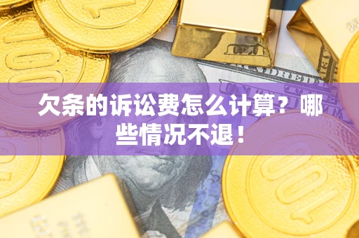 武汉欠条的诉讼费怎么计算？哪些情况不退！