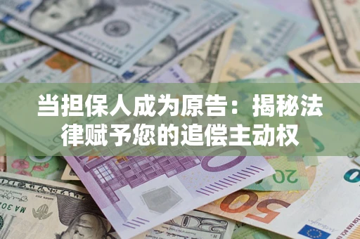 武汉当担保人成为原告：揭秘法律赋予您的追偿主动权
