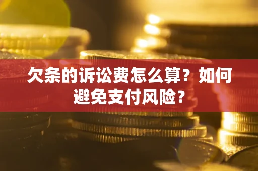 武汉欠条的诉讼费怎么算？如何避免支付风险？