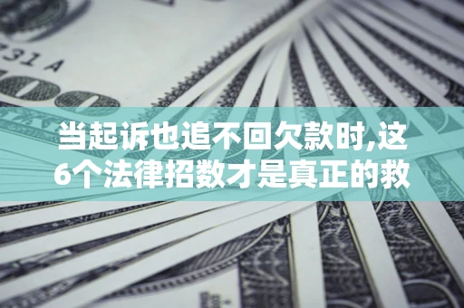武汉当起诉也追不回欠款时,这6个法律招数才是真正的救命稻草