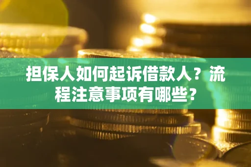 武汉担保人如何起诉借款人？流程注意事项有哪些？