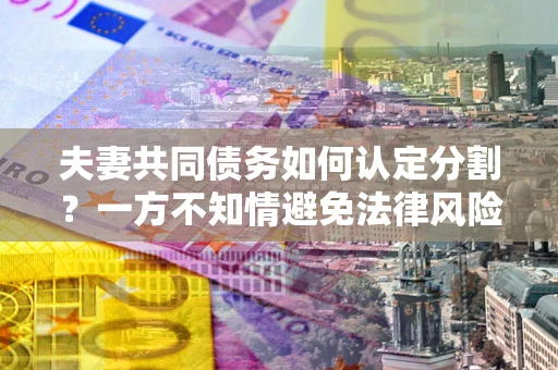 武汉夫妻共同债务如何认定分割？一方不知情避免法律风险必看！
